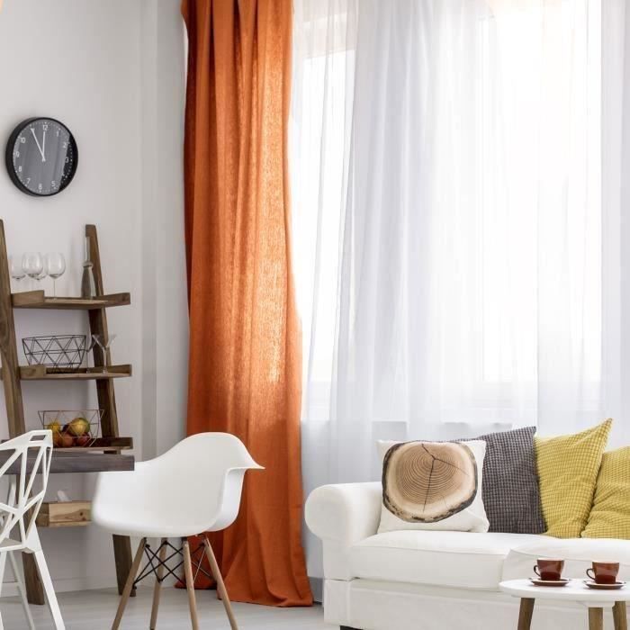 Voilage First - 140 x 250 cm - Orange