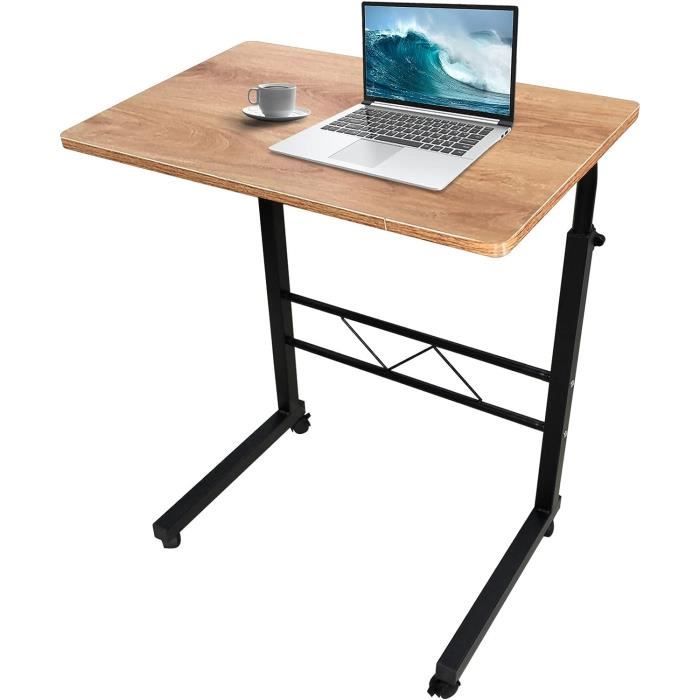 Table De Lit Réglable Avec Roulettes Drumm – Bureau Ordinateur Portable Pliable, Hauteur 58-90 Cm, Inclinable, Idéal Lit, Canapé, Bureau Debout