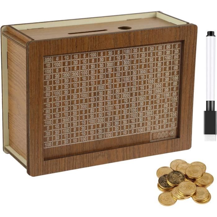 Tirelire En Bois Travel Fund Avec Poignée - Tirelire Pièces Design Originale Pour Économiser Pour Les Voyages