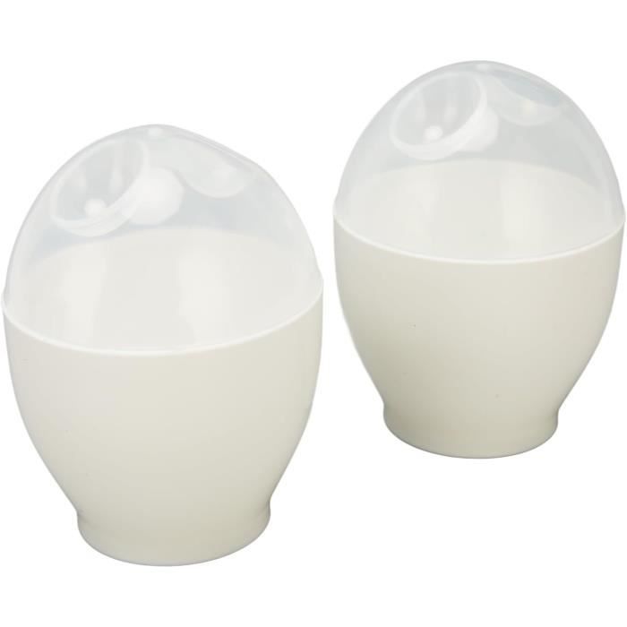 Cuiseur à œufs Micro-ondes - Pour œufs Brouillés, Omelettes, Sandwiches - Sans BPA - Rouge