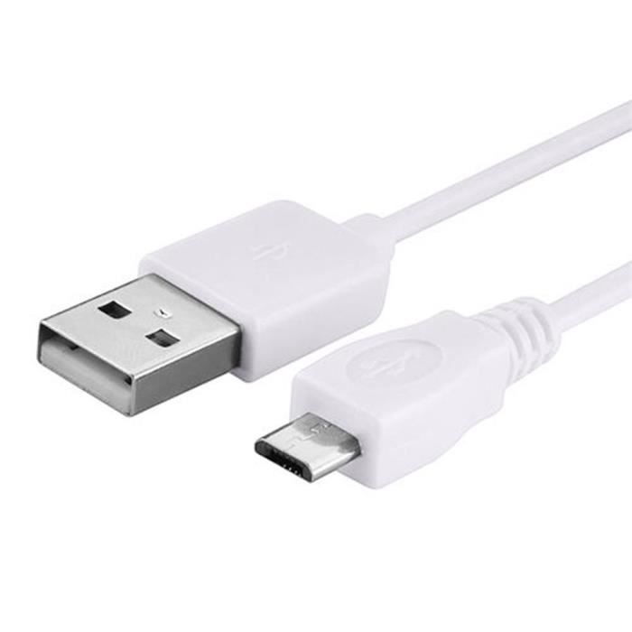 Pour Samsung Galaxy J7 Prime 2/ Galaxy J7 Pro/ Galaxy J8: Câble Charge Micro USB 2.0 , Longueur 1 mètre - BLANC