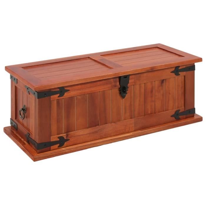 vidaXL Coffre de rangement 60x25x22 cm Bois dacacia solide 247240