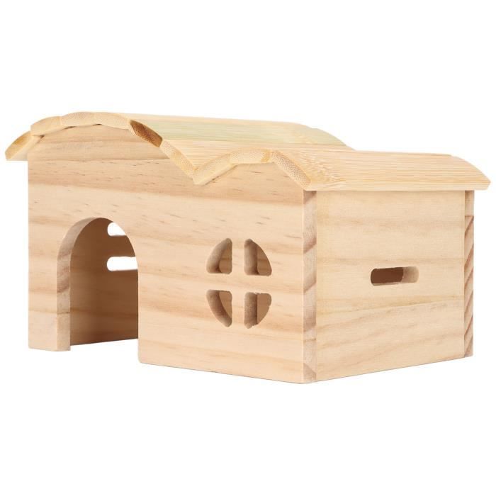 Meilleurs prix pour Vvikizy abri en bois de hamster Vvikizy maison en bois de hamster Vvikizy Maison de hamster Maison en bois pour animalerie jouet