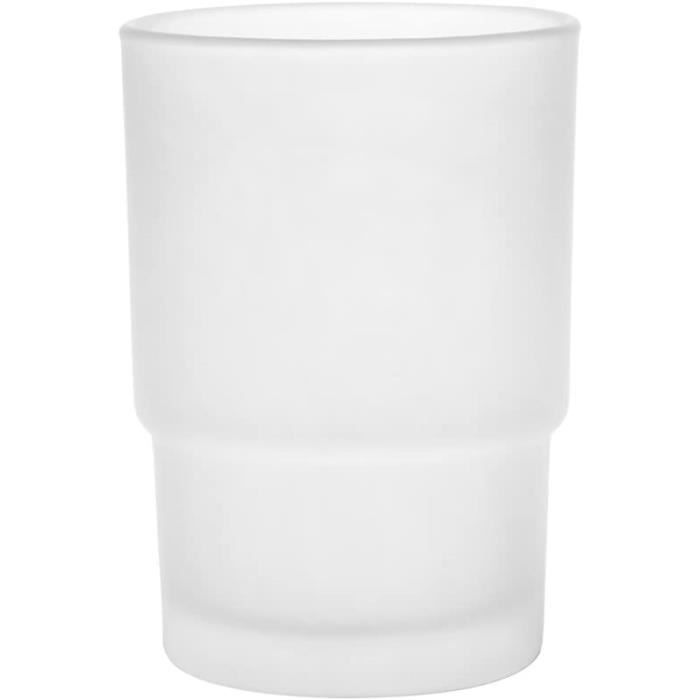 Lot De 2 Gobelets Salle De Bain Couple - Porte Brosse à Dents Blanc Et Noir - 10cm