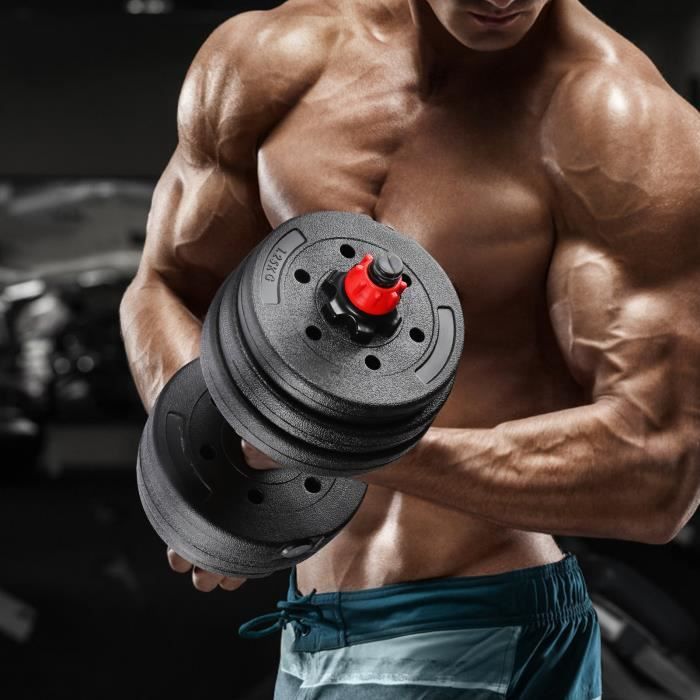 Kit Haltères Musculation Poids Ajustable pour l'exercice à domicile ...