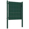 💞5572PORTAIL - PORTILLON Portail de clôture-Porte de jardin - Portillon de jardin- Acier 100x81 cm Vert-1