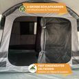 Skandika Hurricane 8 Protect -Tente de Camping Tunnel familiale - 8 Personnes - 650 x 310 cm - Gris/Orange-1