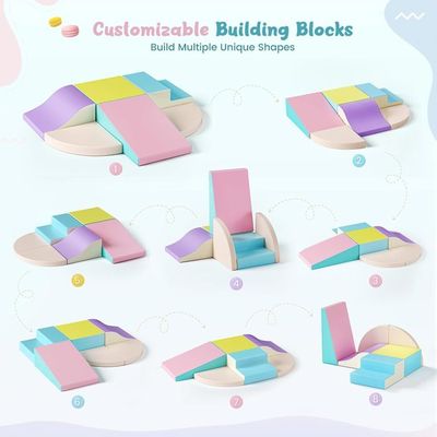 Lot De 6 Blocs De Construction En Mousse – Non Toxique – Housse Antidérapante – Escalade Intérieur – Dès 1 An
