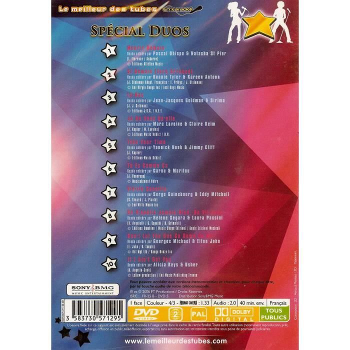 LE MEILLEUR DES TUBES EN KARAOKE - SPECIAL DUOS - Cdiscount DVD