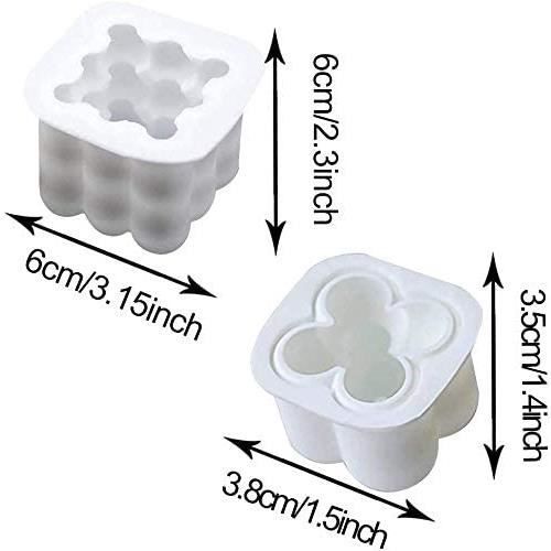 4 Moules à Bougie En Silicone - Forme Cylindre Grand Format Pour DIY