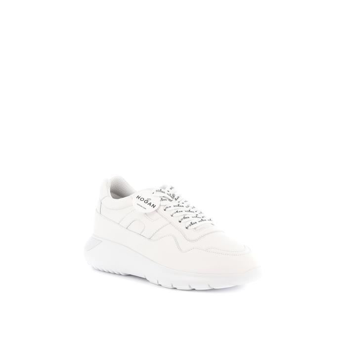 HOGAN HOMME HXM3710CP50LE9B001 BLANC CUIR BASKETS Blanc