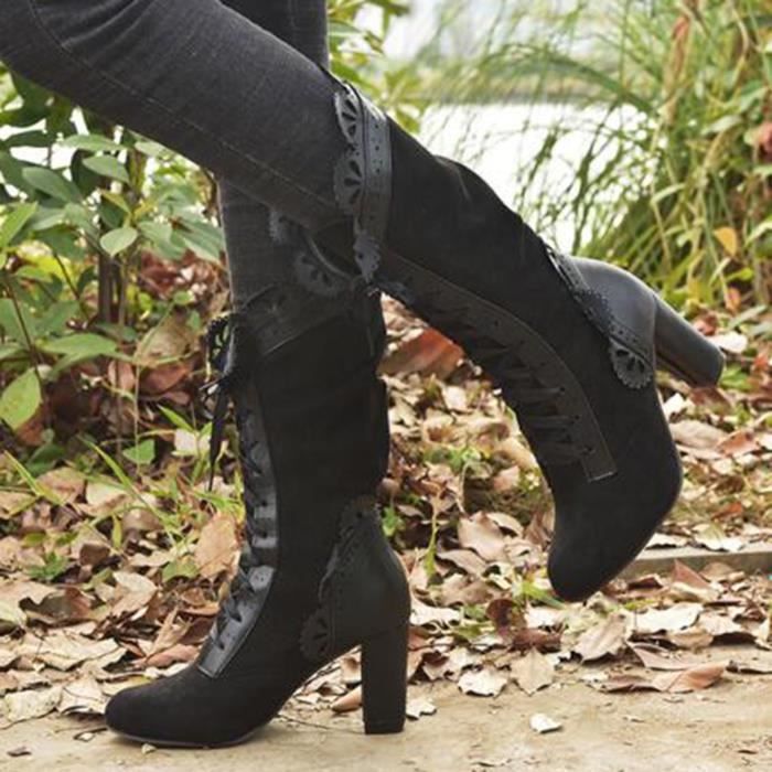 Bottes carrées mi-mollet pour femmes de la marque LUKCOLOR en