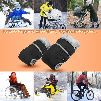 Gants Pour Poussette LUMITERRA - Chauds, Imperméables, Avec Fixation Bouton Pour Guidon - 4