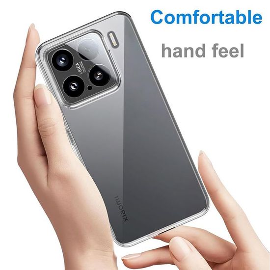 Coque Xiaomi 15T Pro + 2 Verres Trempés - Ultra Fine, Anti-Choc, Silicone Transparent