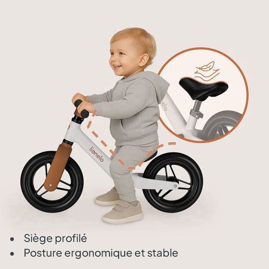 Lionelo Alex Plus Draisienne Enfant dès 3 Ans, Jusqu'à 30 kg, Beige | Cadre Acier, Selle et Guidon Réglables, Roues 12 Pouces, Repose-Pied, Panier, Poignées Antidérapantes, Limiteur de Braquage Lionelo Alex Plus Draisienne Enfant dès 3 Ans, Jusqu'à 30 kg, Beige | Cadre Acier, Selle et Guidon Réglables, Roues 12 Pouces, Repose-Pied, Panier, Poignées Antidérapantes, Limiteur de Braquage