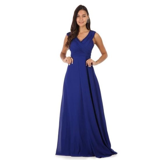 robe longue bleu