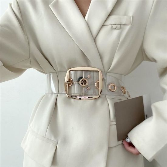CEINTURE Ceinture en PVC transparente pour femmes grande taille