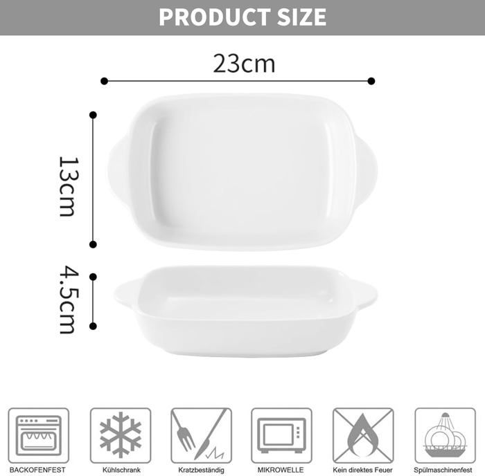 Plat Céramique Four 38cm Plat à Gratin Céramique 38 Cm - Blanc - 3L - Four Micro-ondes - Lasagnes Et Gratins Plat Céramique 38cm 3L