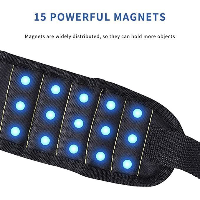 Bracelet Magnétique Poignet Outil Aimant puissant pour bricolage Porte  Visserie, Écrous, Boulons, Clous  ( NOIR ) 37 x 9cm - Cdiscount Bricolage