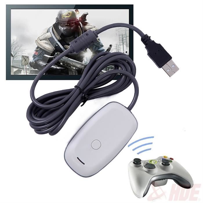 Adaptateur sans fil USB 2.0 Récepteur de jeu pour Microsoft Xbox 360 PC -  Noir - Cdiscount Informatique