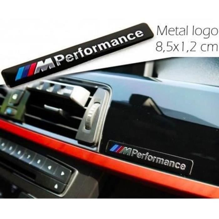 BMW Emblème M Performance - Aluminium Noir - Logo Autocollant 8,5 X 1,2 ...