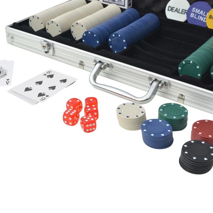 Coffre De Poker Relaxdays Avec 100 Jetons, Cartes Et Dés - Ambiance Casino à La Maison