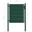 💞5572PORTAIL - PORTILLON Portail de clôture-Porte de jardin - Portillon de jardin- Acier 100x81 cm Vert-3