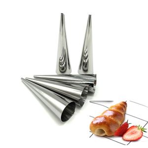 3 pièces Moule en acier inoxydable 5 pouces pâtisserie cône design 3 pièces Moule en acier inoxydable 5 pouces pâtisserie cône design