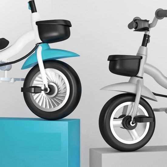 2 En 1 Tricycle Bébé Evolutif Avec Putter Amovible Et Réglable