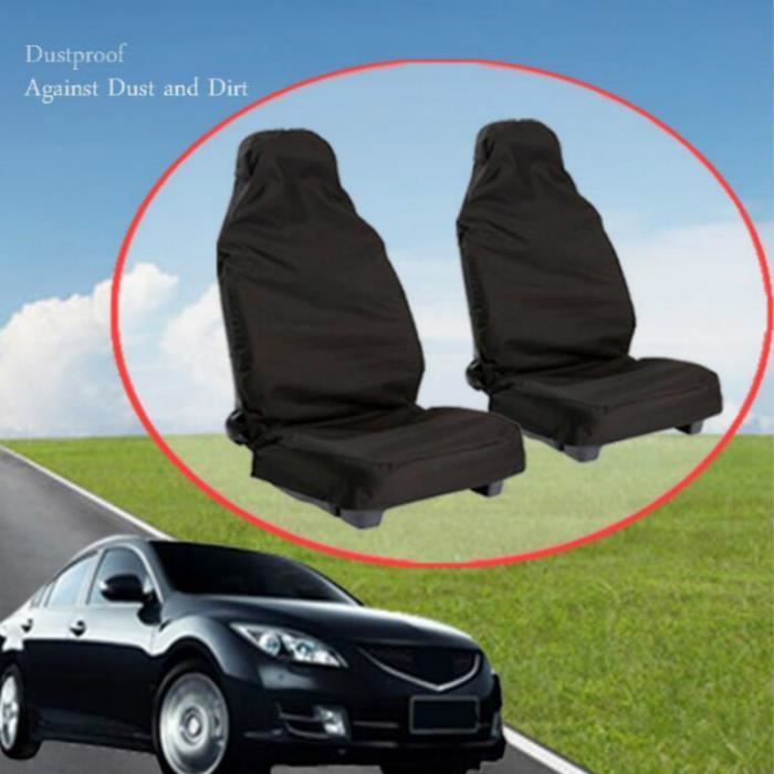 Housses de protection de siège avant de voiture, 2 pièces, couvre-siège de  voiture, universel, étanche, robuste, respirant, coussin - Cdiscount Auto