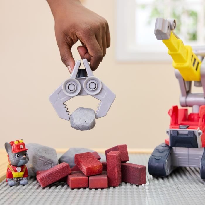 Véhicule Charlie Avec Grue – Figurine Pat Patrouille, Roues Fonctionnelles, Bras Extensible