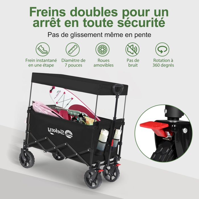 Chariot De Toit TOLSEN – Pliant, Capacité 150 Kg, Poignée, Pour Transporter Sans Effort !