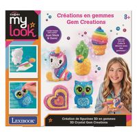 Figurines d'animaux en résine avec pierres semi-précieuses 5,3 cm