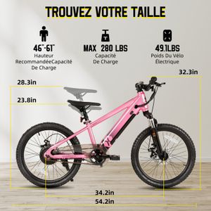 Vélo 24 pouces rose Cdiscount