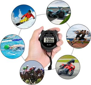 Chronomètre Avec Alarme Et Calendrier Chronomètre Sport étanche - Précision 1/100s - Grand écran - Pour Coach & Arbitre Minuterie Sport Course Natation