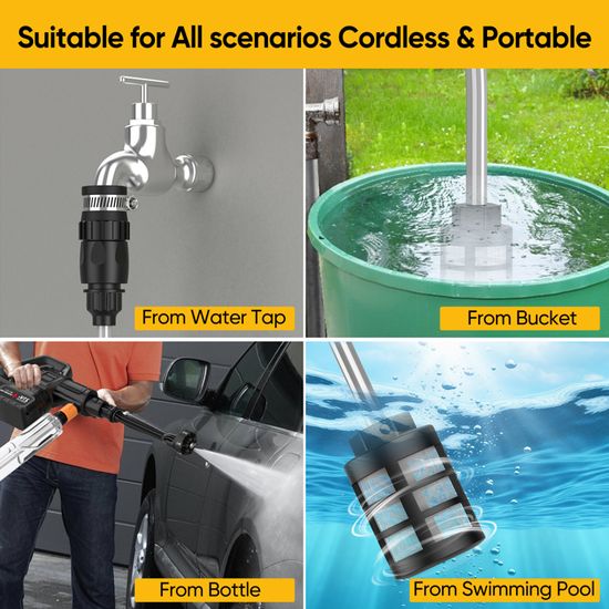 Nettoyeur Haute Pression Sans Fil 21V, Pistolet De Lavage