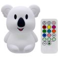 Veilleuse, Lampe de Chambre D'enfants, Veilleuse Koala Multicolore Rechargeable, Veilleuse LED 8 Couleurs pour Bébé-0
