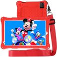 Tablette Enfants 8 Pouces,Octa Core,2GB RAM 32GB ROM,5G WiFi,HD 1280 * 800 IPS Screen,Contrôle Parental,Google certifié (Red)-0