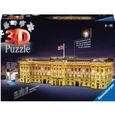 Puzzle 3D Buckingham Palace illuminé - Ravensburger - Monument 216 pièces - sans colle - avec LEDS couleur - Dès 8 ans-0