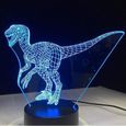 AWY15969-Veilleuse  Lampe 3D Lampe Dinosaure Bleu 7 Couleur Led Veilleuses Pour Enfants Touch Led Usb Table Bébé Sleeping Nightlig-0