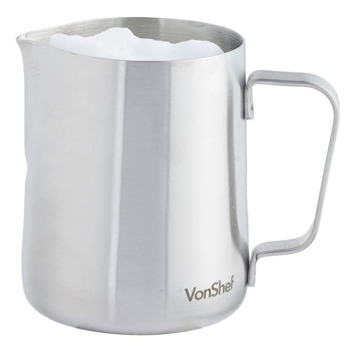 VonShef Pot à Lait en acier inoxydable 330 ml couleur Or Brossé — Compatible avec mousseur à lait 