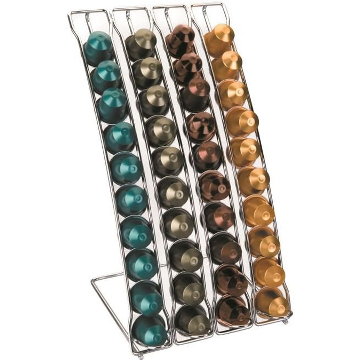 Ibili Distributeur Capsules Nespresso 36 Capsules - Acier Chromé