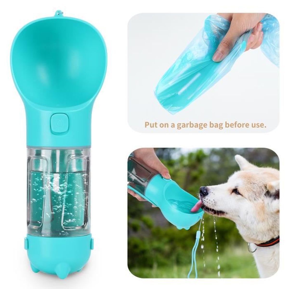 Lamzien Bouteille D Eau Pour Chien Portable 300ml Portable Voyage Bouteille Chien Et Chat Pet Travel Water Drink Bouteille Bleu Achat Vente Fontaine A Eau Cdiscount