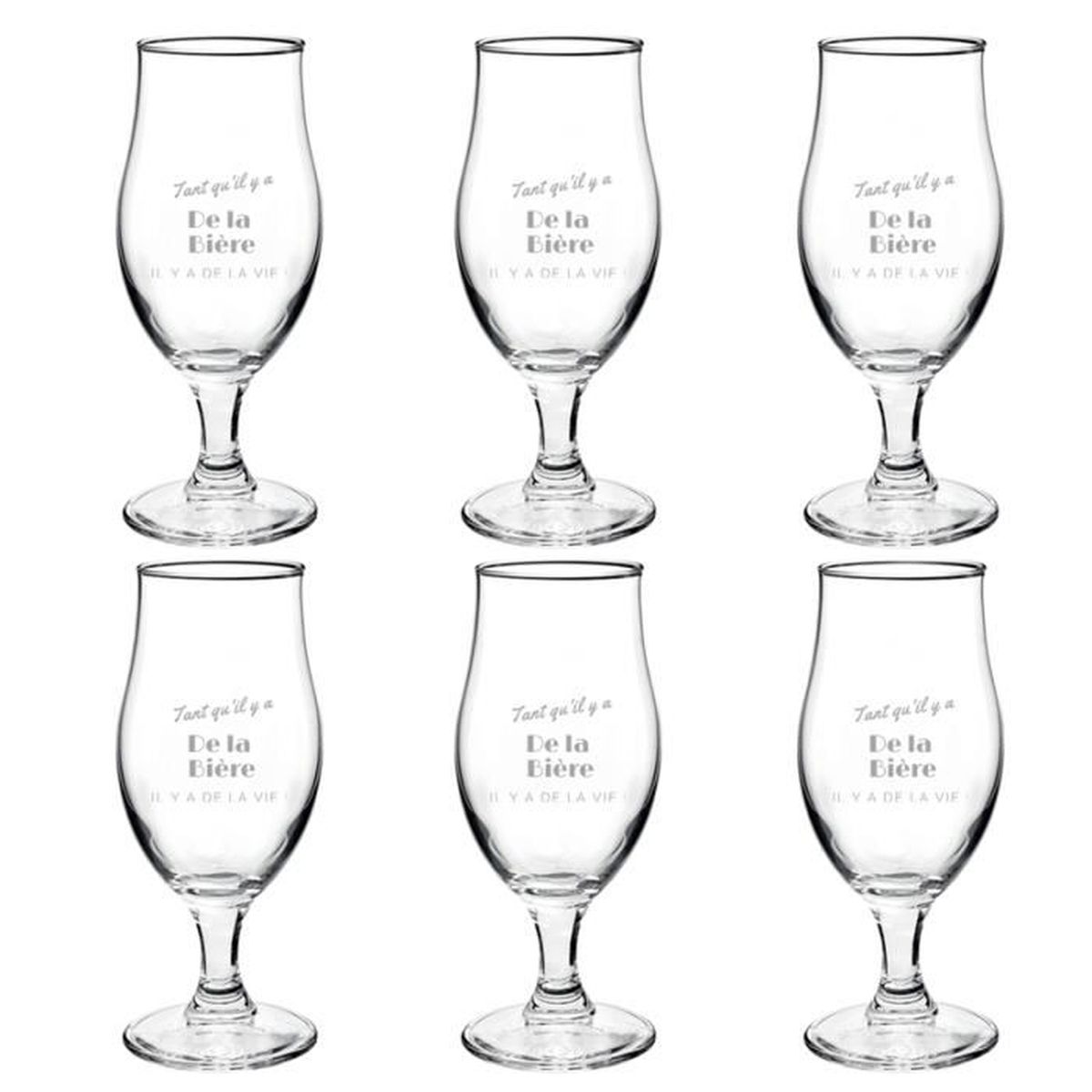 LOT DE 6 Verres à Bière Edelweiss 50cl Dans Leur Carton D'origine EUR 5