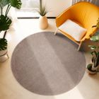 Tapis Salon Moderne - SIMPEX - Azalée - Beige - 120 cm Rond Ø - 100% Polypropylène
