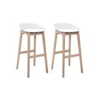 MOB-IN Lot de tabourets de bar en bois 65cm RIVA