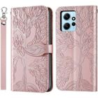 RASENA Coque pour Xiaomi Redmi Note 12 4G Or rose,Housse en Cuir Premium Flip Case Portefeuille Etui avec Stand Support et Carte Slot