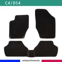Tapis de voiture - Sur Mesure pour C4 / DS4 (2009 à 2020) - 3 pièces - Tapis de sol antidérapant pour automobile