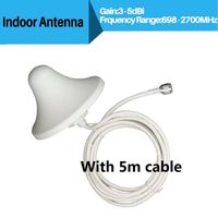 500cm cable -Antenne plafond-champignon-Omni intérieure 698   2700mhz pour amplificateur de Signal 2G 3G 4G, gsm dcs pcs