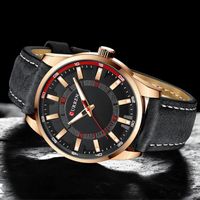 CURREN montre de mode pour hommes de marque haut de gamme montre étanche à quartz en cuir décontractée